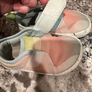 Vivo Barefoot Kids Gradient Slip-On Sneakers in Coral, Peach, Yellow